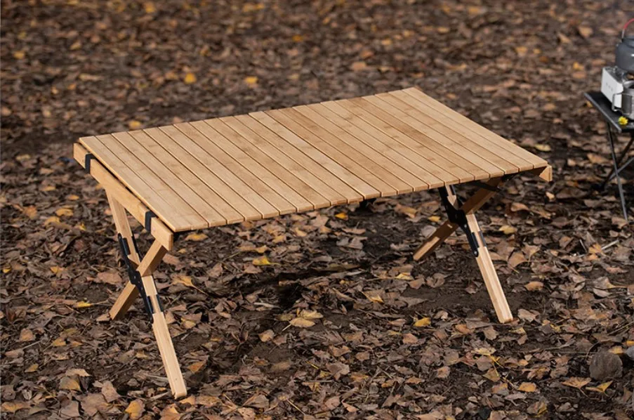 

Folding Wood Outdoor Table Portable Foldable Outdoor Picnic Table Egg Roll Wooden Table Camp Travel Garden BBQ Outdoor Furniture