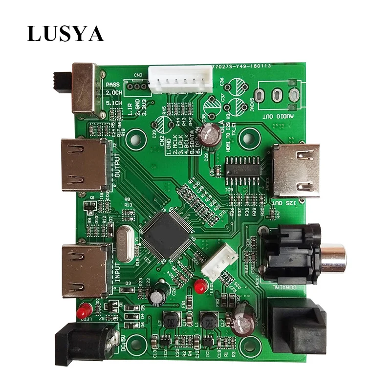 Плата приемника Lusya HDMI-совместимая/MHL к IIS I2S отдельный экстракт звука