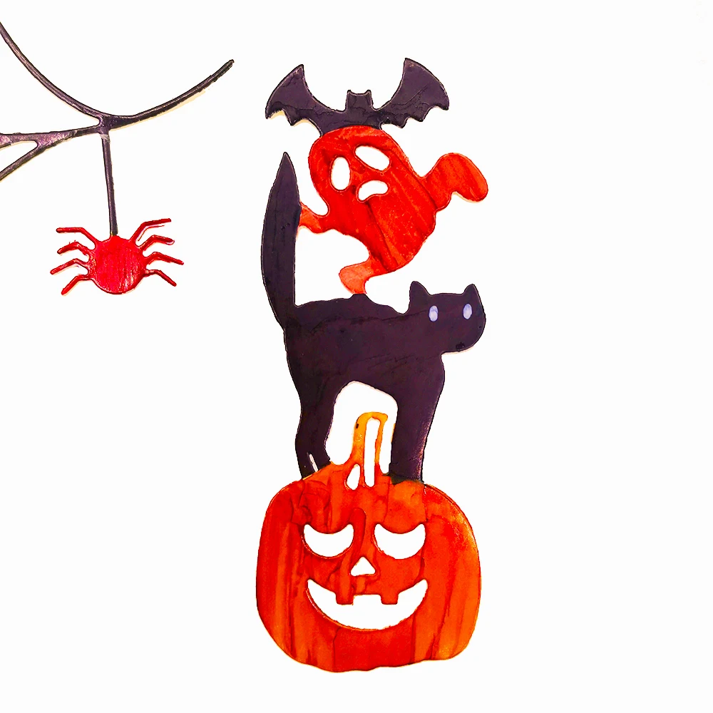 Металлическая режущая рамка для Хэллоуина тыква кошка трафареты скрапбукинга