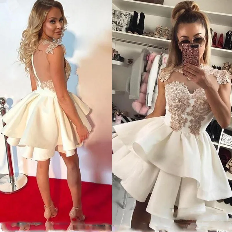 Кружевные воротники с аппликацией прозрачные платья для встречи выпускников а