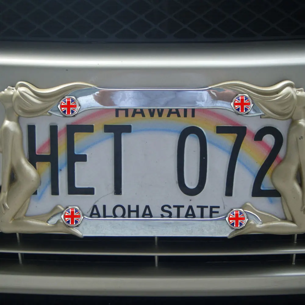 DSYCAR 1 комплект хромированные металлические винты с силиконовой поверхностью в