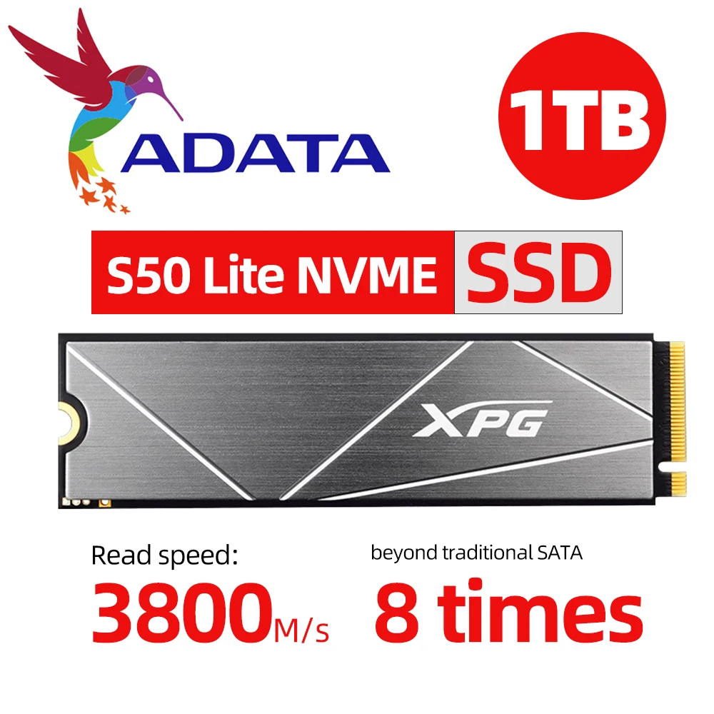 

ADATA New XPG GAMMIX S50 Lite PCIE SSD M.2 1TB SSD Hard Disk For Laptop Desktop Internal Hard Solid State Drive GEN4X4 M.2 2280