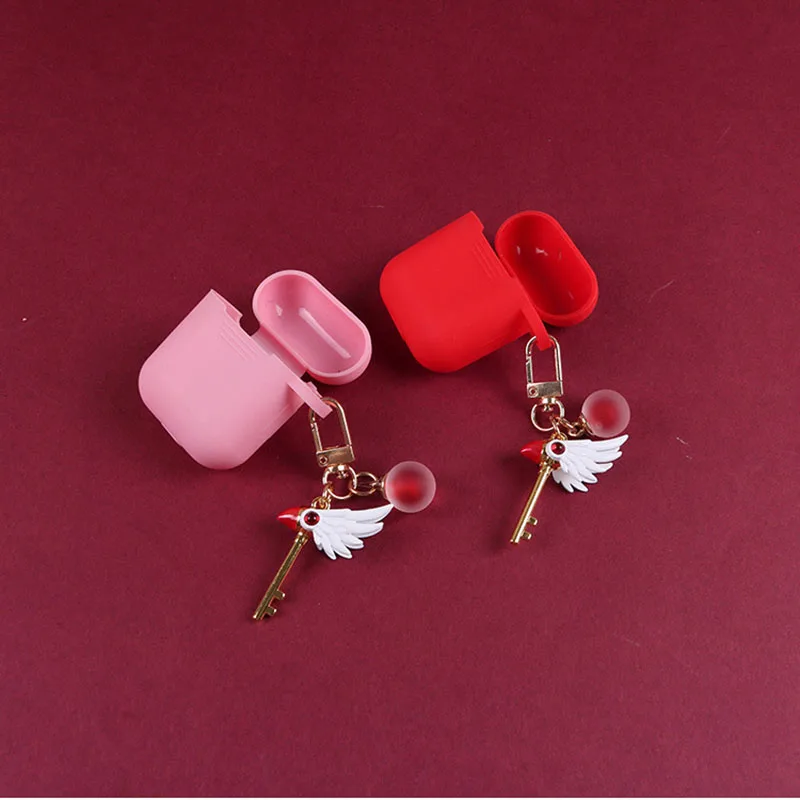 Fashion 3D Girl Sakura Variety Magic Wand Keychain Car Bag Pendant Key Ring for Women Cartoon New Year Trinkets | Украшения и