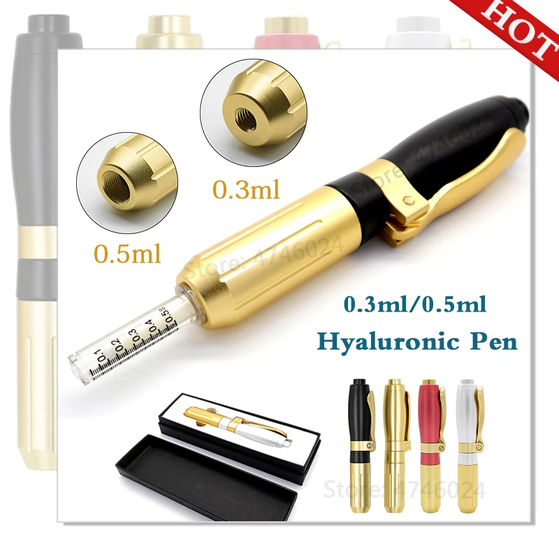 High 0.3ml &amp0.5ml 2 in 1 head Pressure Hyaluronic Acid Pen hyaluron injection For Anti Wrinkle Lifting Lip gun | Красота и