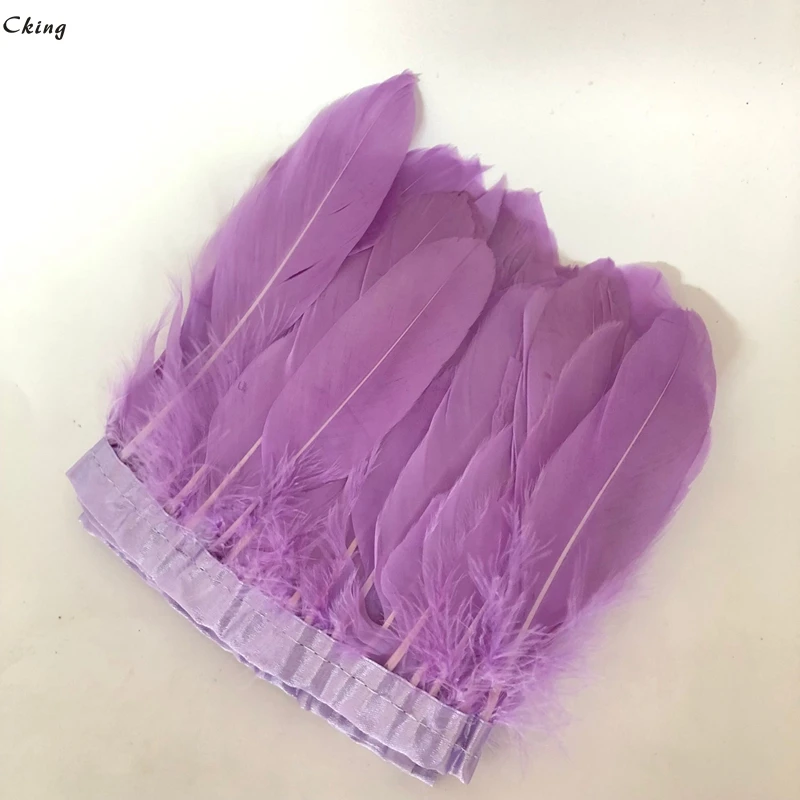 Цена 10 ярдов светло-фиолетовая окрашенная Высококачественная отделка из