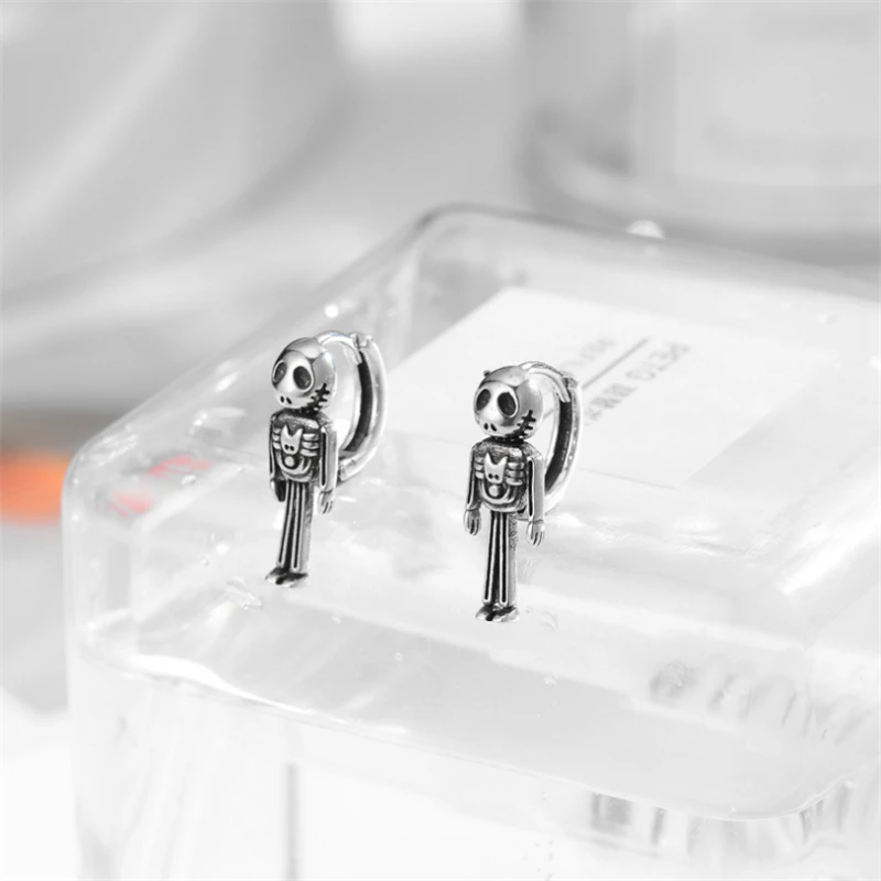 2020 креативные Новое поступление Винтажные серьги гвоздики в стиле хип хоп Рок 925