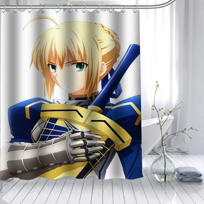 

Popular Custom Fate Zero Shower Curtain Polyester Fabric Printing Bathroom Curtain Waterproof With Hook 150X180cm,180x180cm