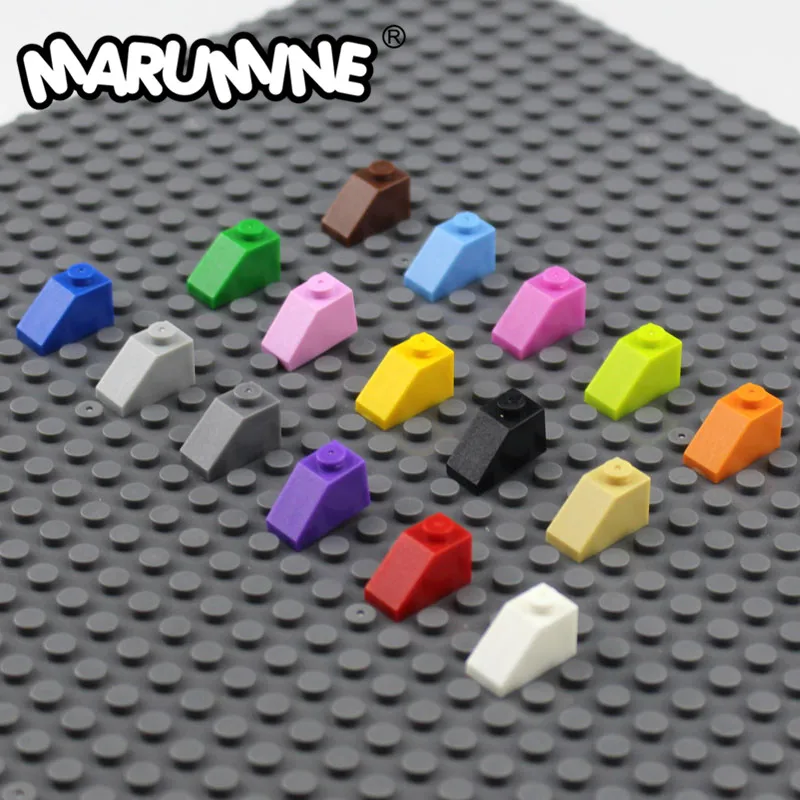MARUMINE 200 шт./лот 2x1 наклонные Кирпичи Игрушки Классический конструктор MOC
