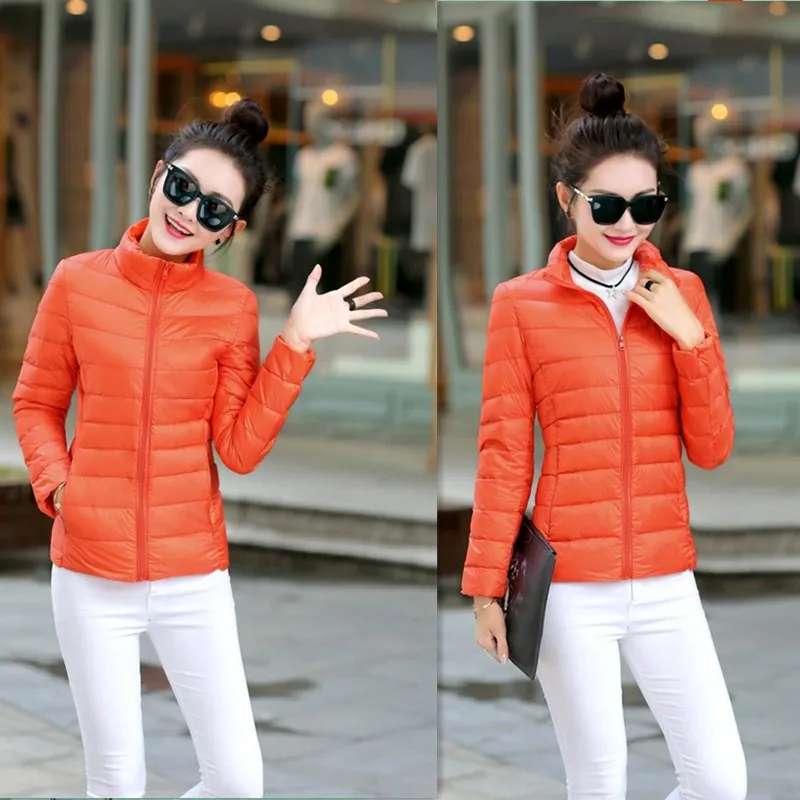 

Autumn Winter New Solid Color Women Parkas Slim Fit Zipper Women Coat Frivolous Warm Large Size Female Cotton Padded Jacket