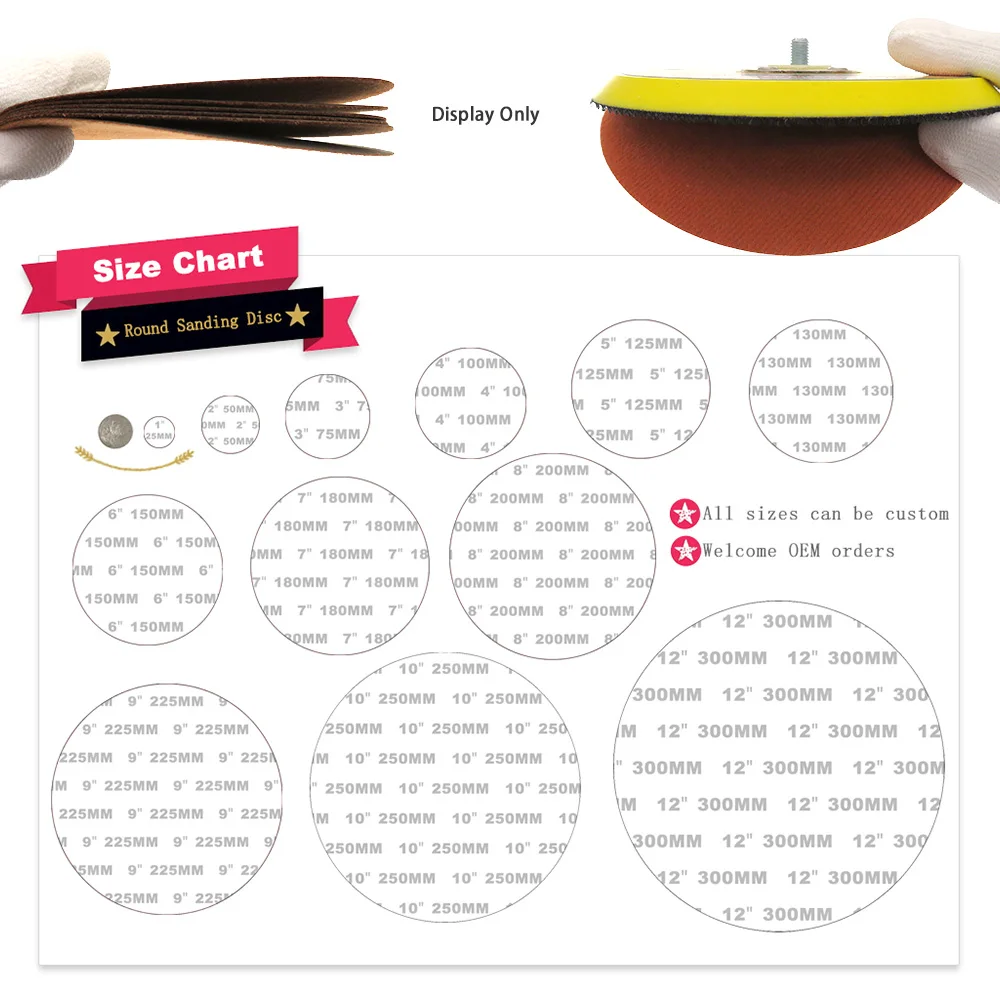 10 шт 6-дюймовая Флокированная водостойкая абразивная Шкурка наждачная бумага от