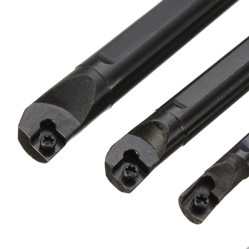 

S07K-SCLCR06+S10K-SCLCR06+S12M-SCLCR06 Lathe Holder Turning Tool Boring Bar 7/10/12mm + 10Pcs CCMT0602 Inserts