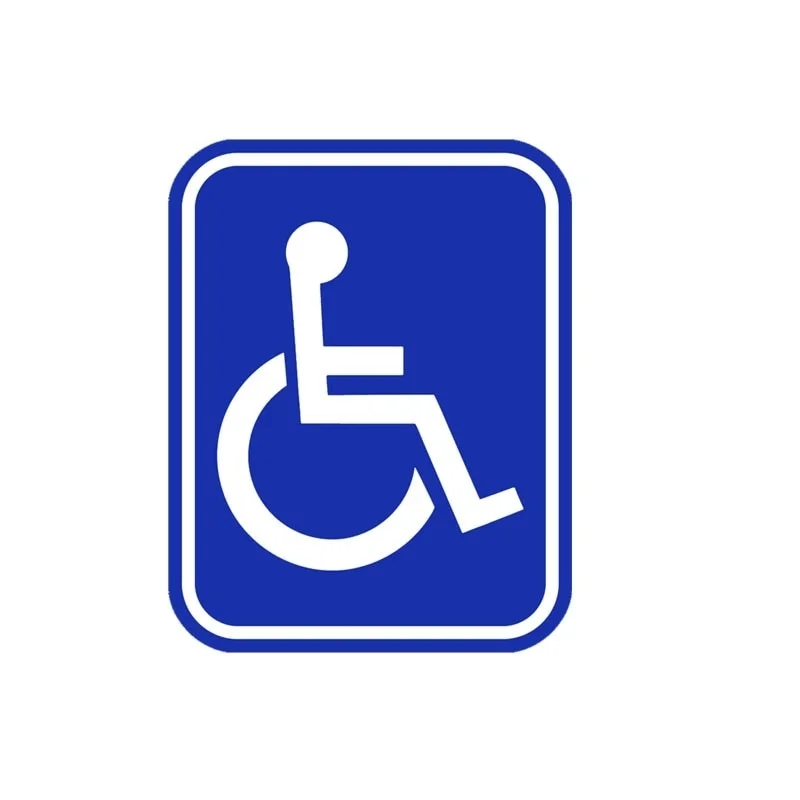 

11.9CM*15.2CM Handicap Symbol PVC Wheelchair Disabled Window Car Sticker 11-00069