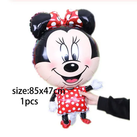 1pcs medium minnie Большой красный черный Микки Минни фольгированные шары мультфильм день рождения украшения надувной Гелиевый шар Дети Классические игрушки подарок - Цвет: 1pcs medium minnie