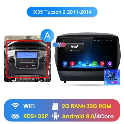 WIFI (2GB 32GB)A Junsun Штатное Головное устройство для Хендай Туксон ix35 GPS навигатор Android 8.1 aвтомагнитола магнитола 2 din автомагнитолы Андроид для Hyundai Tucson 2 LM штатная магнитола автомобильная мультимедиа - Цвет: WIFI (2GB 32GB)A