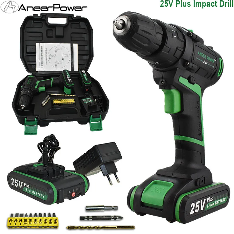 25 В батарея Ударная дрель для дома DIY станция электрическая молоток