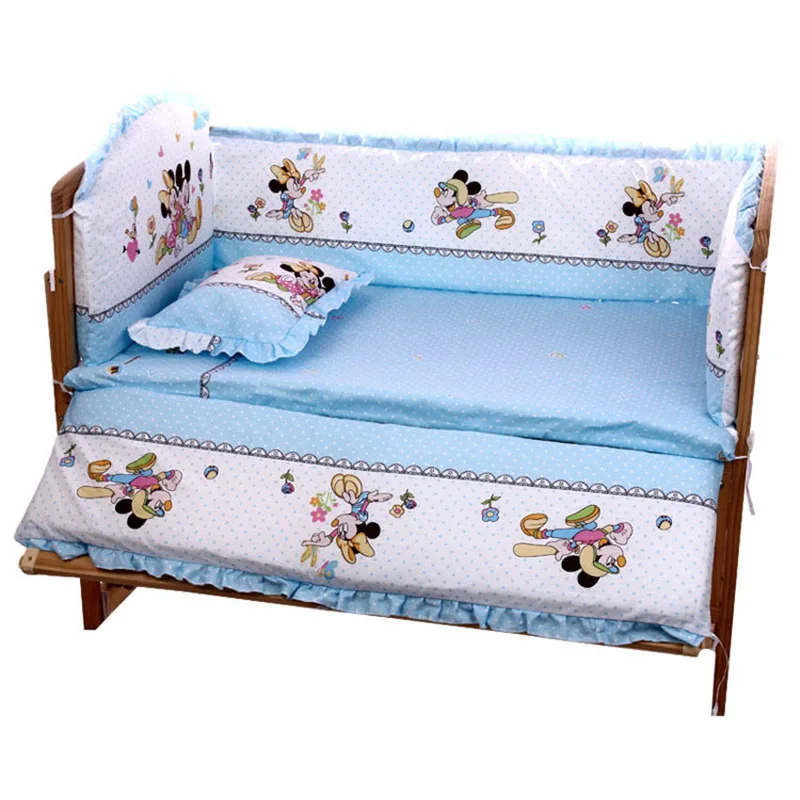 Бампер для детской кроватки с мультяшным рисунком 100% хлопок 5