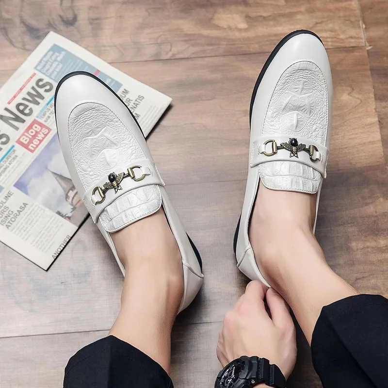 

Hippie Shoes Leather Shoes For Men Fashion Formal Men's Moccasins Loafers Dress Black Gents Luxury Piergitar