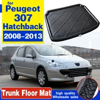 for peugeot 307 307sw 2008 2013 hatchback rear cargo liner boot mat tray mud waterproof pad protector tailored trunk liner 2009