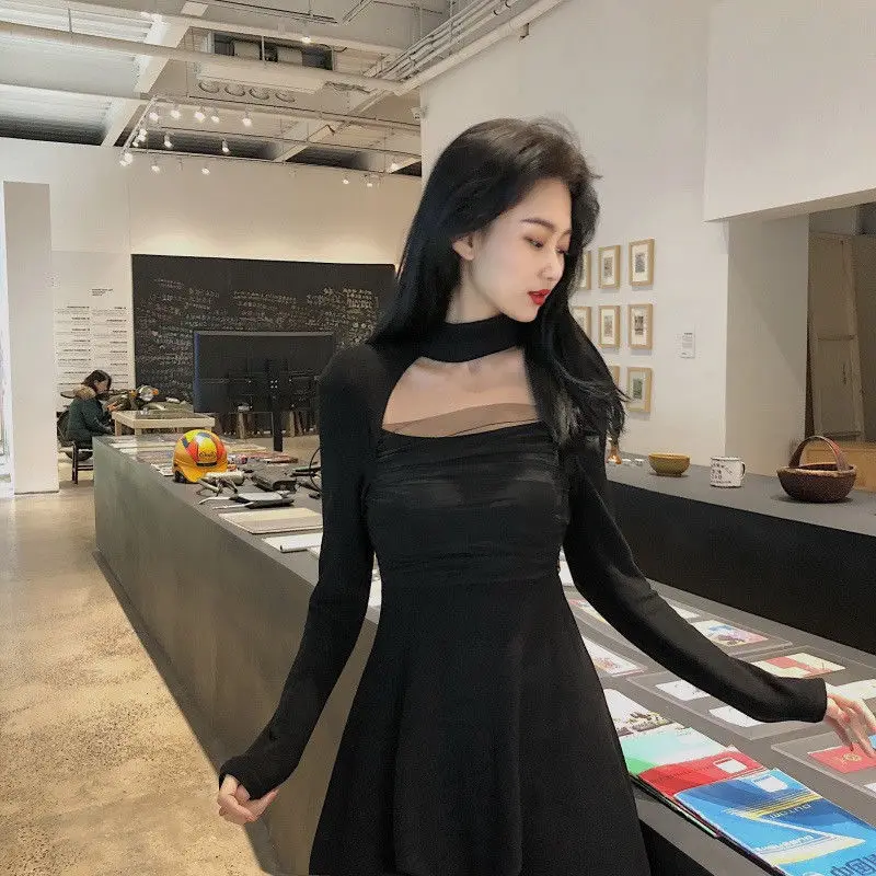 

2021 spring new women's dress sweet gentle wind French design sense minority temperament goddess model long dress