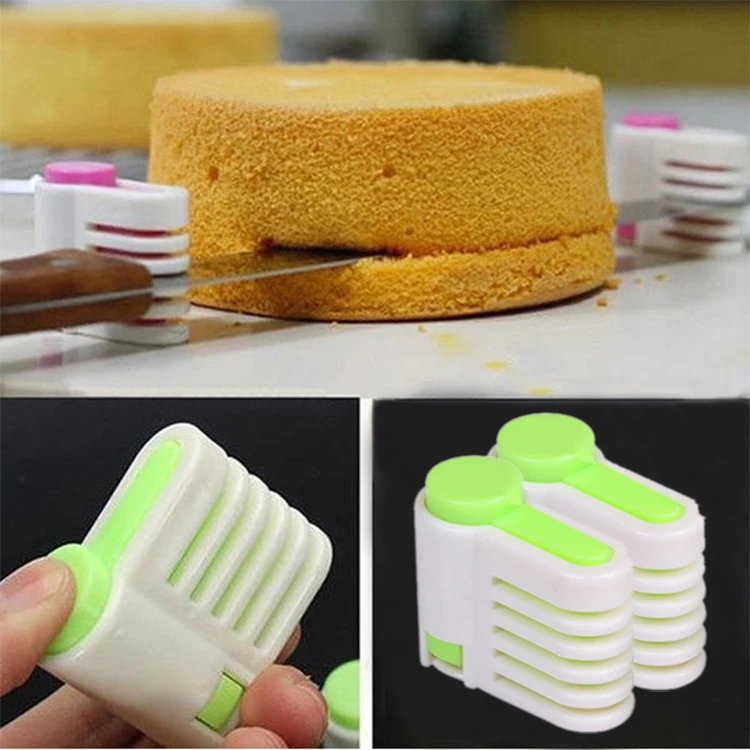 

2pcs/pack Cake Slicers Cutter 5 Layers Adjustable DIY Cake Bread Cake Cutter Leveler Slicer Cutting Fixator for Kitchen Tools