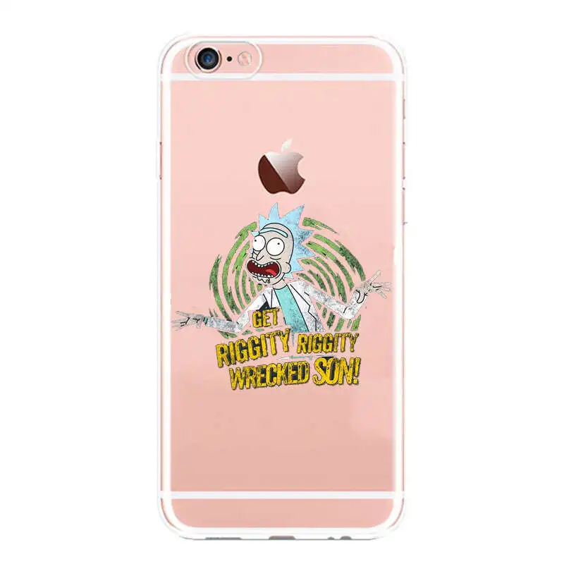 Для Fundas iPhone 6 Чехол SE 5s 6S 7 Plus Rick And Morty Мягкий Силиконовый ТПУ чехол 2017 новое