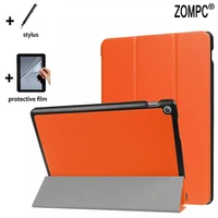 ultra slim luxury folio stand leather case smart cover film stylus for asus zenpad 10 z300m z300cl z300c p00c p023 p021 10 1