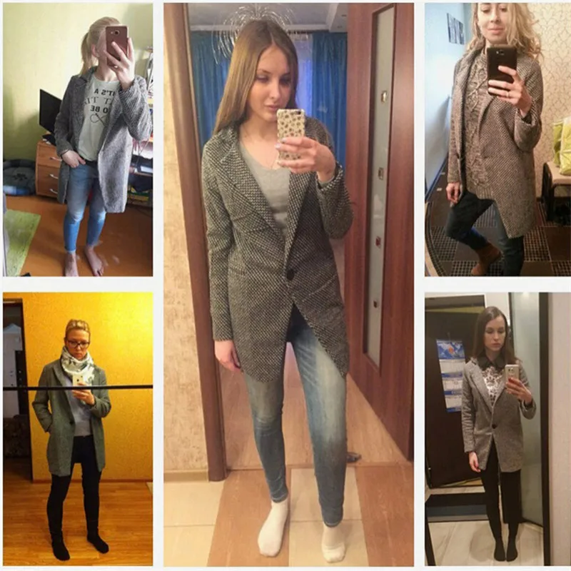 

Spring New Fashion Wool Women Basic Coats Medium-Long Women's Winter Jacket Women Woolen Outerwear Casaco Feminino