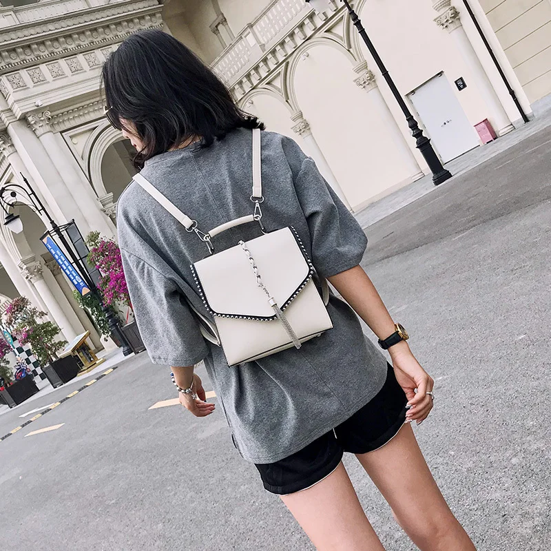 Модные кожаные рюкзаки для подростков сумка женская Feminina Mochila маленькие женские школьные сумки через плечо рюкзак; рюкзак