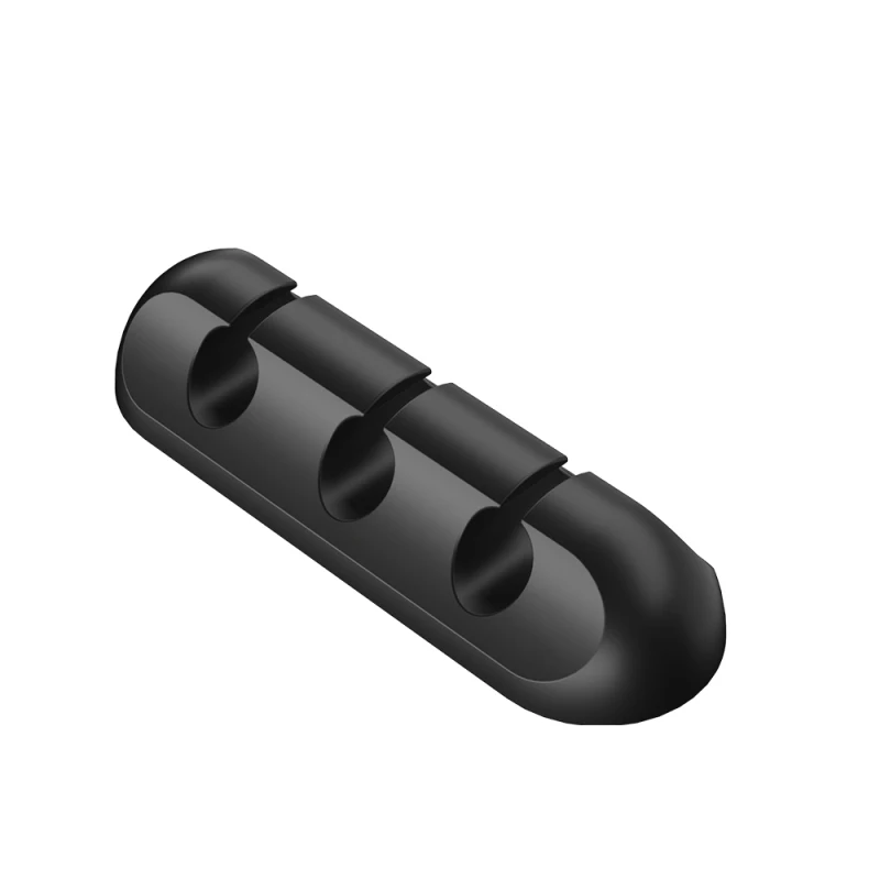 3 holes black Essager Кабельный органайзер USB Кабельный Держатель мышь наушники зарядное устройство шнур протектор стол зажим для намотки офис управление - Цвет: 3 holes black