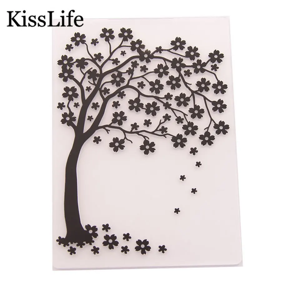 2020 Новое великое дерево Flalling Цветочные листья папки для тиснения карт