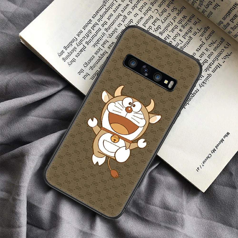

Italian Luxury Brand Doraemon Phone Case For Samsung Galaxy Note S 8 9 10 20 Plus E Lite Uitra Black Waterproof Tpu Bumper
