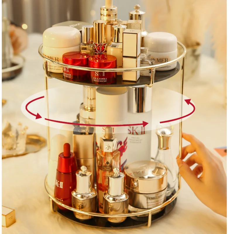 

Роскошный поднос в скандинавском стиле для туалетного столика, лоток для хранения ювелирных изделий, большая емкость, коробка для хранения ...