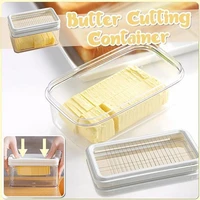 two gridthree grid plastic butter dish with lid butter keeper container storage cutter slicer great for kitchen storage decor