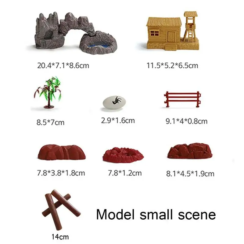 

Sand Table Model Accessories Home Decoration ABS Plastic Sand Cave Wood Tree Egg Model Stone Dinosaur Table H8E3