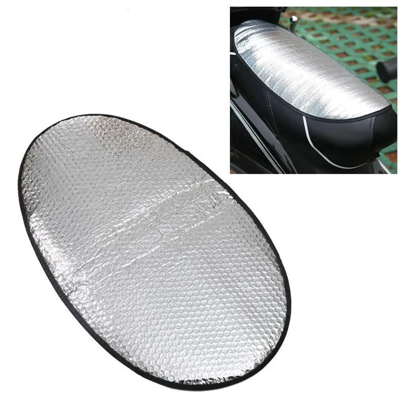 

2 Pcs/Set Motorcycle Seat Insulation Pad Scooter E-bike Seat Cover Summer Sun Proof Sun Pad Heat Insulation Cushion Cover