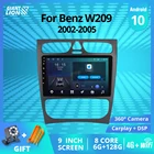 Автомагнитола 2DIN Android 10 для Mercedes Benz C-Class W203 C200 C320 C350 CLK W209 2002-2005, GPS-навигация, стерео приемник DSP IGO