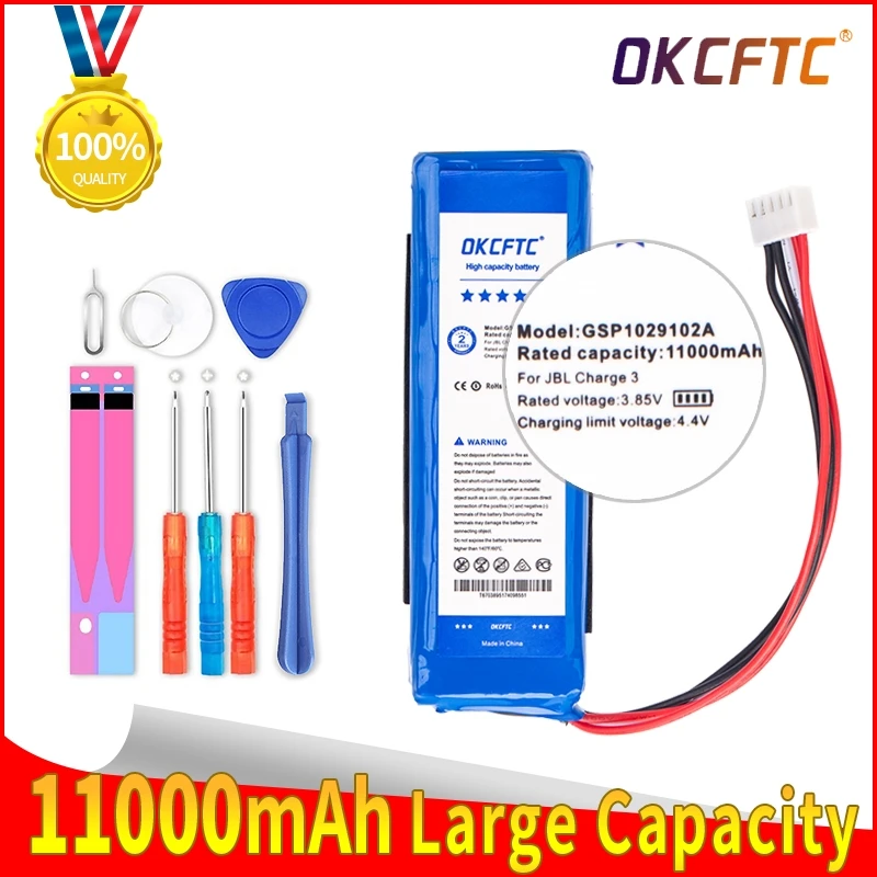 

OKCFTC 3,7 V 11000mAh батарея GSP1029102A для JBL Charge 3