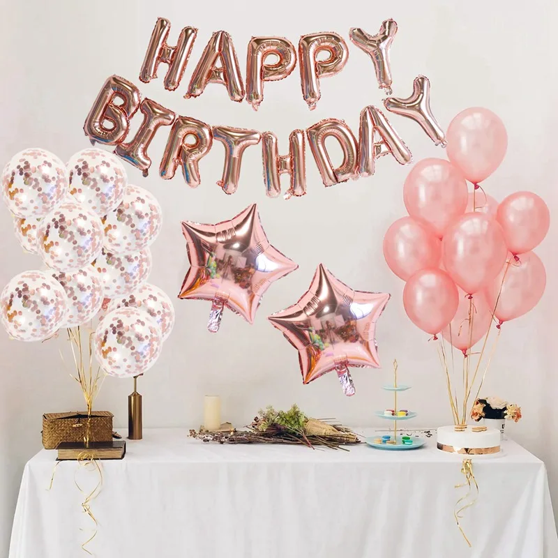 

1st Birthday Party Decoration Girl First Birthday Party Decor Balloons 1 Year One Year Old Birthday Baby Shower Party Supplies