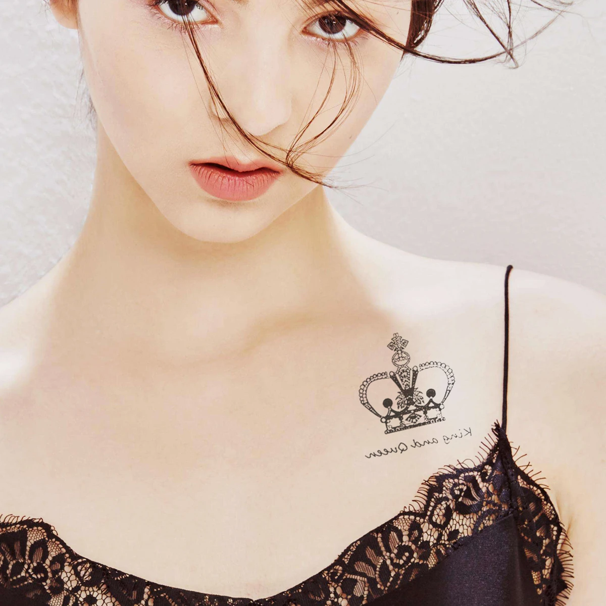 Водостойкая Временная тату-наклейка в виде короны для мужчин и женщин | Красота