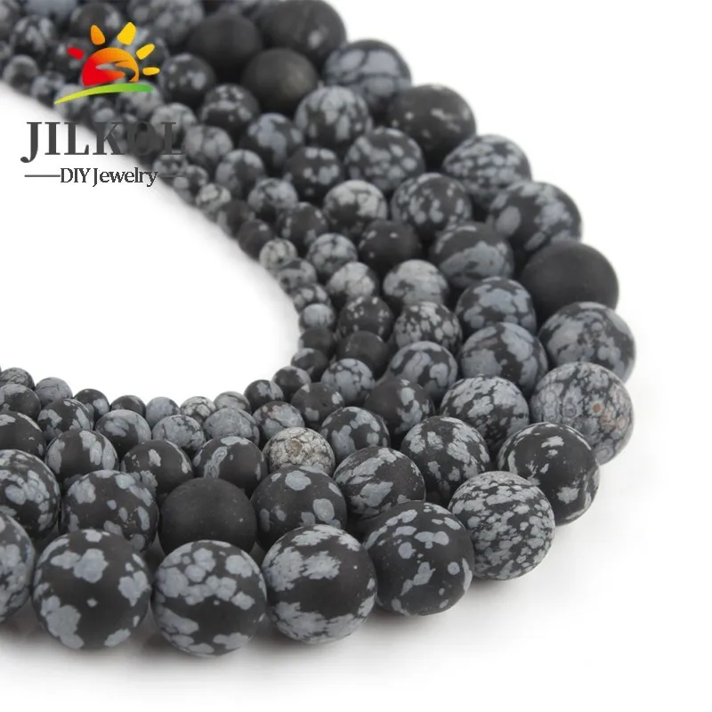 Натуральный камень матовые снежные хлопья яшмы вокруг свободные бусины для