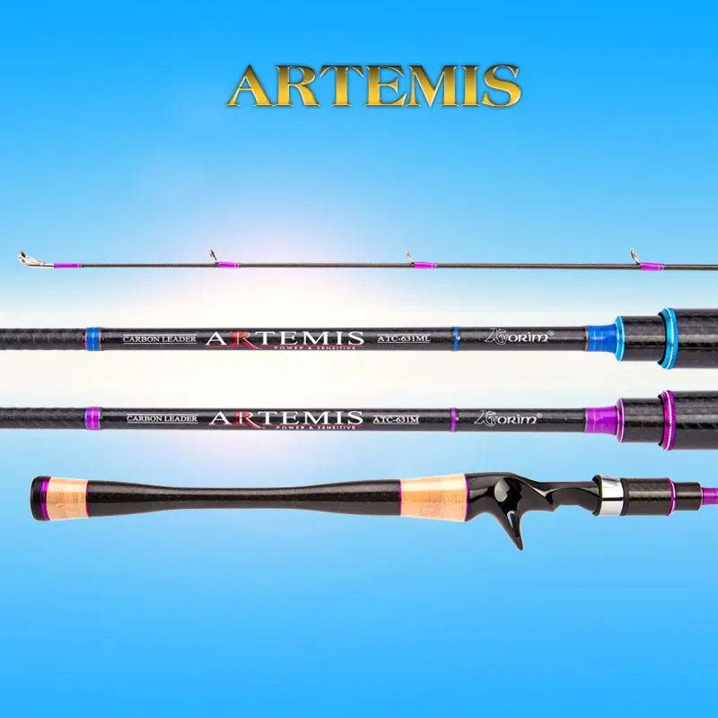 

Kyorim ARTEMIS Lure Fishing Rod FUJI REEL SEAT FUJI GUIDES CARBON HANDLES 1 Sections ML/M/MH F-XF Action 1.91m