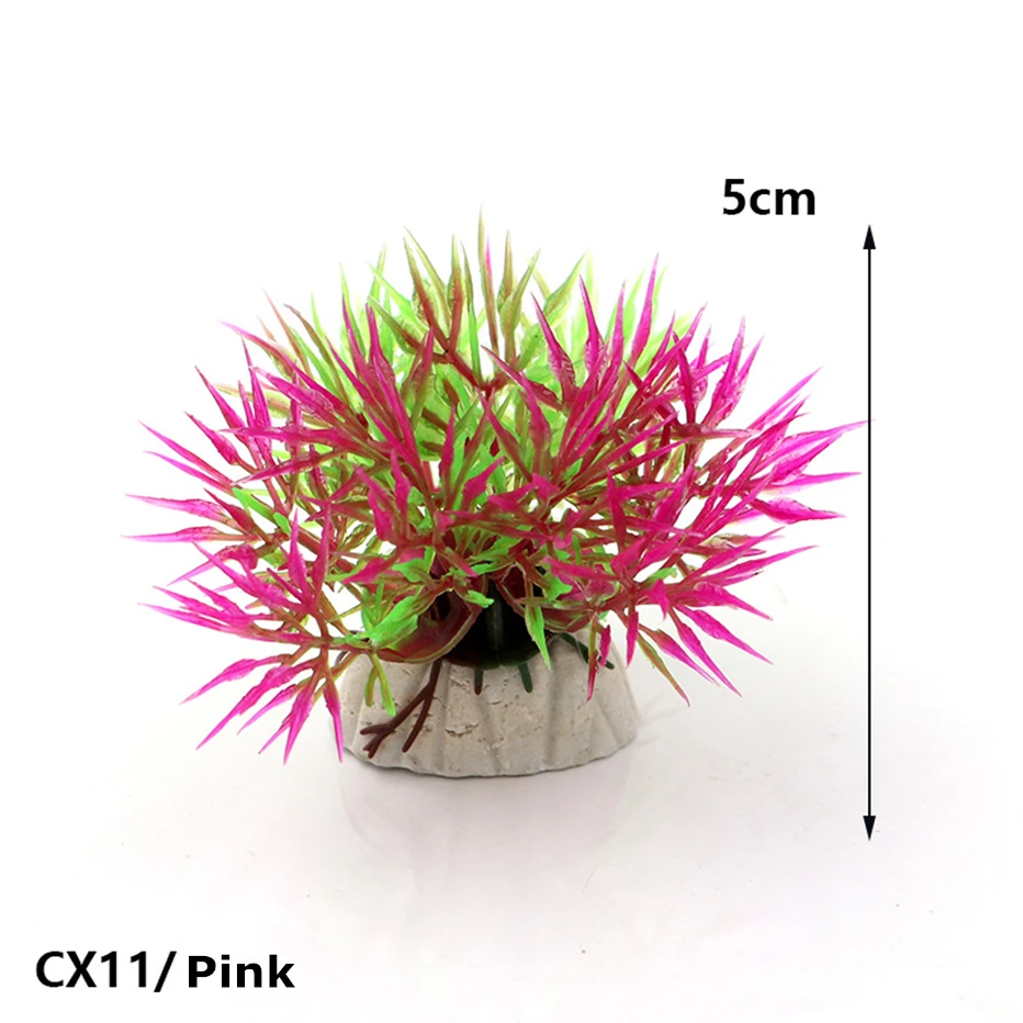 

Artificial Aquarium Plant Decoration Fish Tank Submersible Flower Grass Ornament Decor for Aquarium Underwater Plant 5-12cm