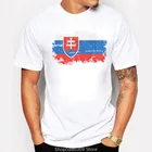 2020 Одежда высшего качества Ностальгический Стиль Словакия с рисунком национального флага мужская летняя футболка с коротким рукавом Повседневная Мужская футболка