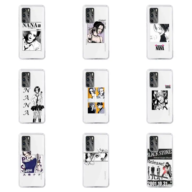 

nana Phone Case For Huawei P40 P30 P20 Mate Honor 10i 30 20 i 10 40 8x 9x Pro Lite Transparent Cover
