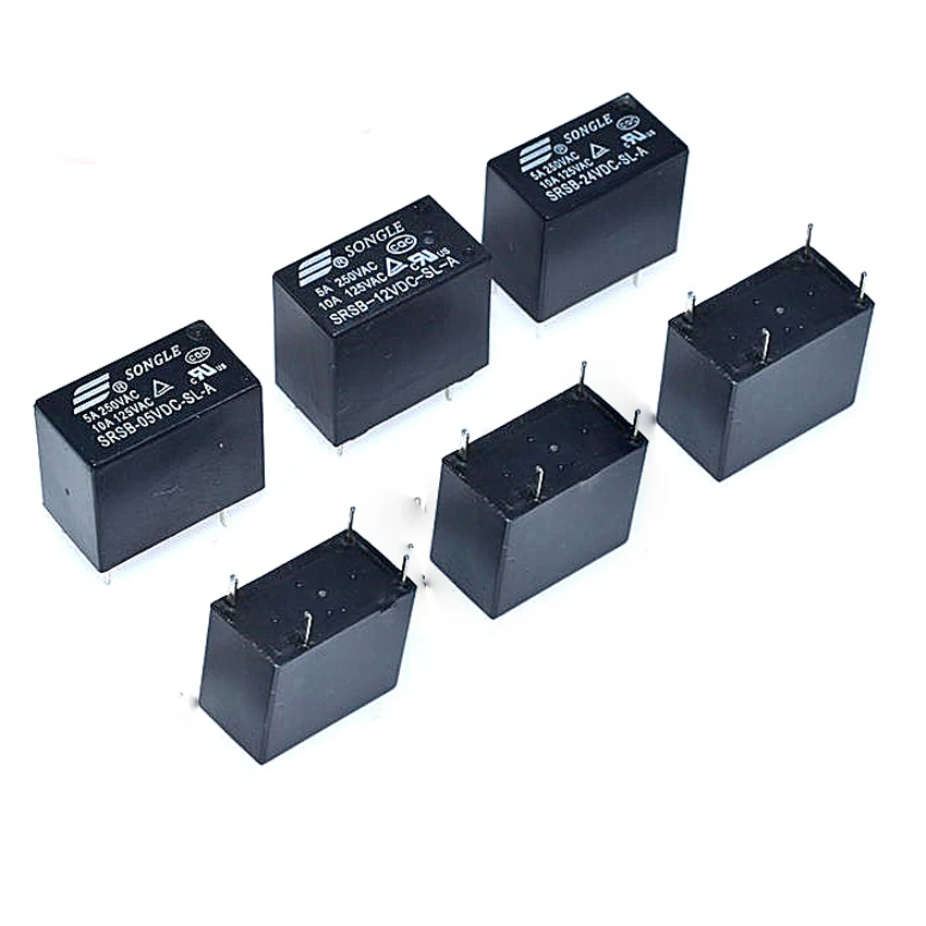 10 шт./лот SRSB 05VDC SL A/SRSB 12VDC 24VDC A 5V/12V/24V Реле 5A 4Pin|Реле| |