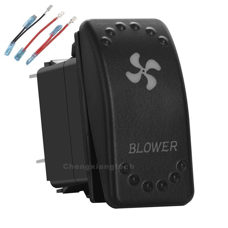 

Кулисный Переключатель вентилятора, белый светодиод, 3P SPST ВКЛ./ВЫКЛ., 12 В/24 В, защита от перегрузки + перемычка набор проводов, для автомобилей...