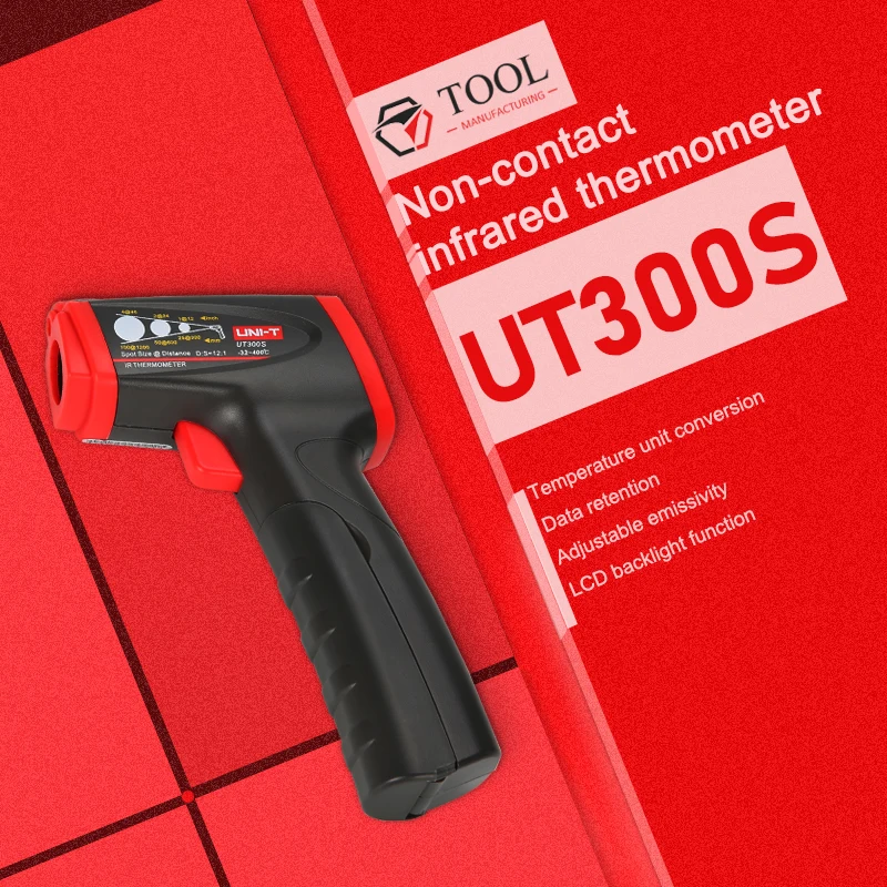 UNI-T UT300S бесконтактные инфракрасные термометры с ЖК-цифровыми температурными инструментами ручной температурный лазерный пистолет