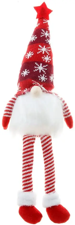 

Faceless Christmas Doll with Star Hat Rudolph Creative Present Cartoon Plush Doll Glowing Dwarf Home Xmas Decor Red
