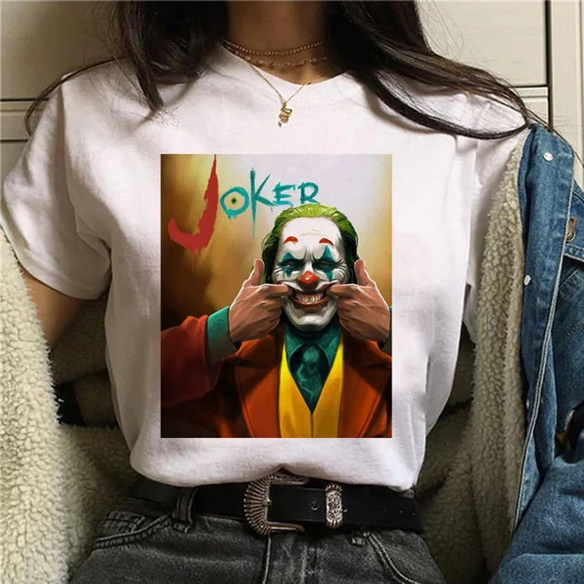 Футболка BONJEAN Joker для мужчин и женщин Повседневная летняя рубашка в стиле Харадзюку эстетичные футболки с