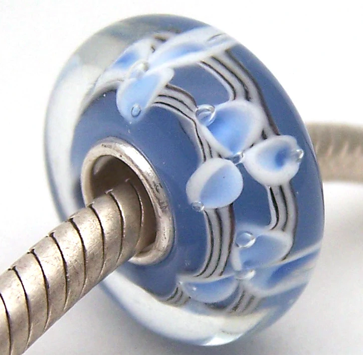 

PJG2926 100% S925 Sterling Silver Beads Murano Glass beads Fit European Charms Bracelet charms diy jewelry Lampwork GlassBeads